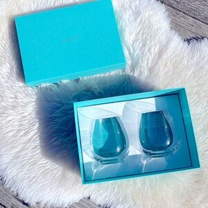 COPY - Tiffany & Co Stemless Red Wine Crystal Glass Set of 2